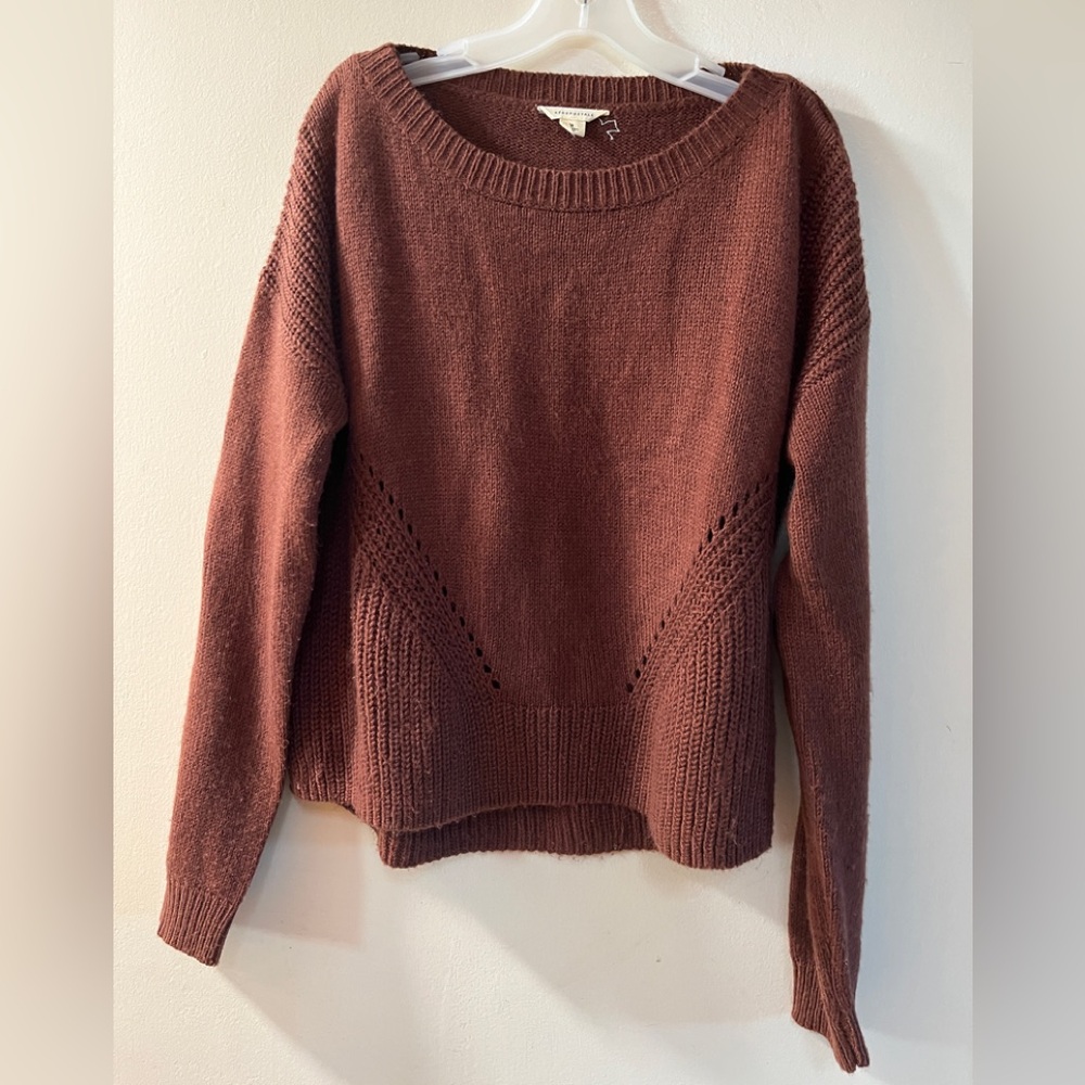 Aeropostale Women's Brown  Crew Neck Sweater